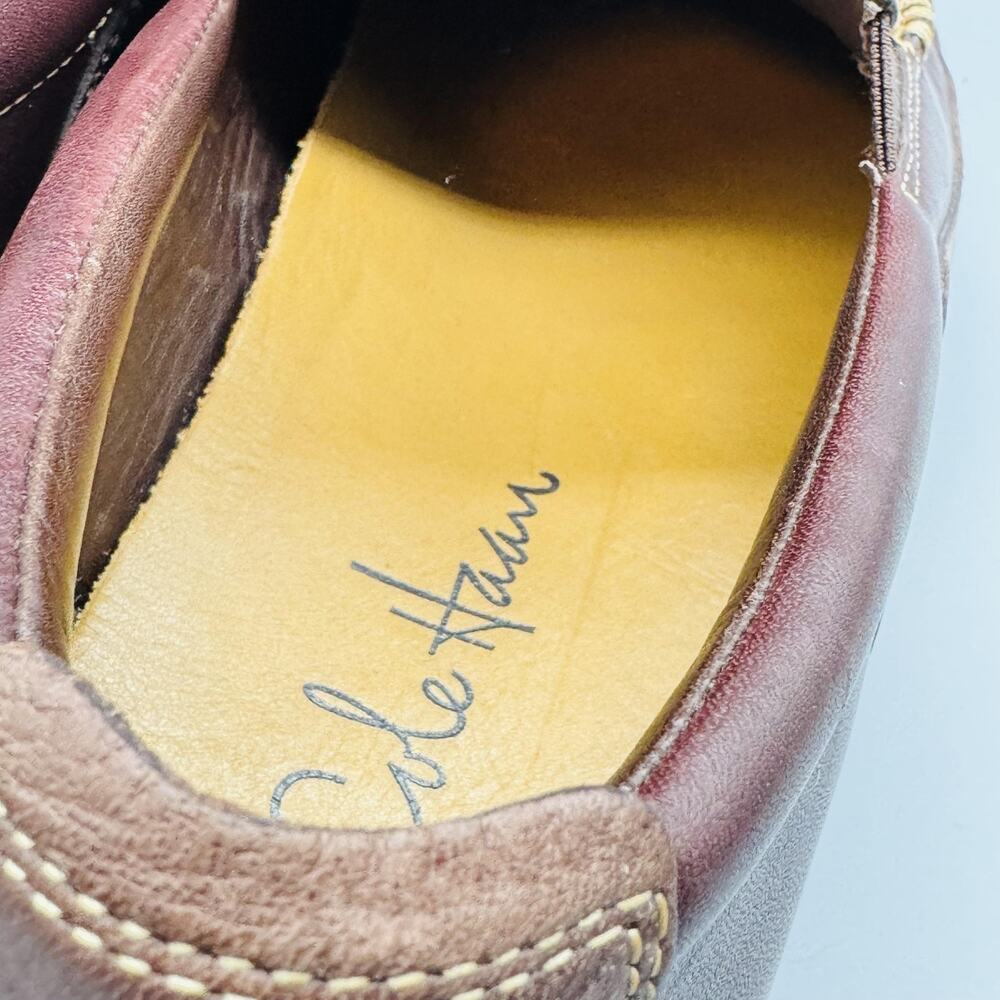 Cole Haan Shoes Mens 11 Brown Leather Slip On Loafers Moc Toe Casual Comfort - Picture 9 of 11